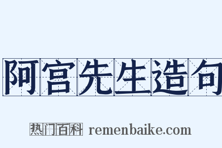 阿宫先生造句是什么意思的图片